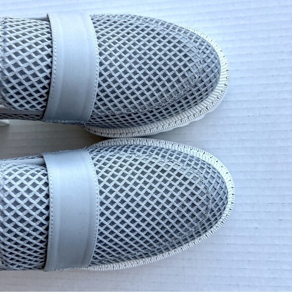 Aerosoles Ronnie Gray Mesh Fabric Preppy Loafers White Platform Soles Women 8 - Picture 9 of 16